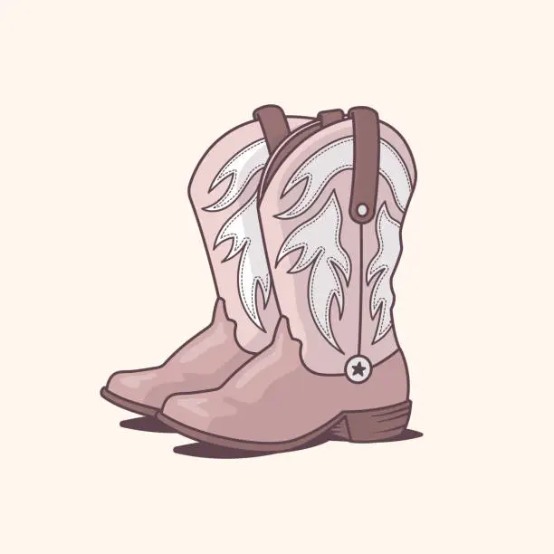 Vector illustration of Cowboy Boots