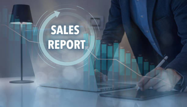 istock Businessman using laptop and tablet analyze economic charts and sales data on virtual interface 1457718077
