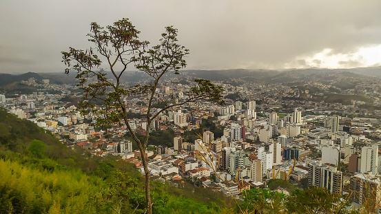 Urban view of the city of Juiz de Fora in the state of Minas Gerais, Brazil\nView from the top of Morro do Cristo, after a trail that leaves the city center and leads to the top.