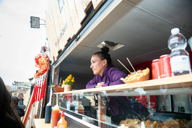 istock Chef serving thai food on the street 1457720698