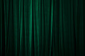 green curtain in theatre. Textured