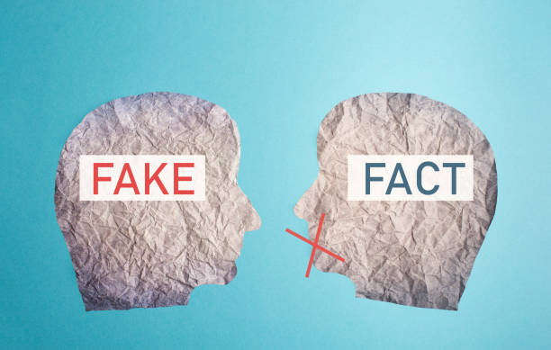 istock Fake or fact on a head, false and truth information, propaganda and conspiracy theory concept, media and manipulation, cancel culture 1457726273