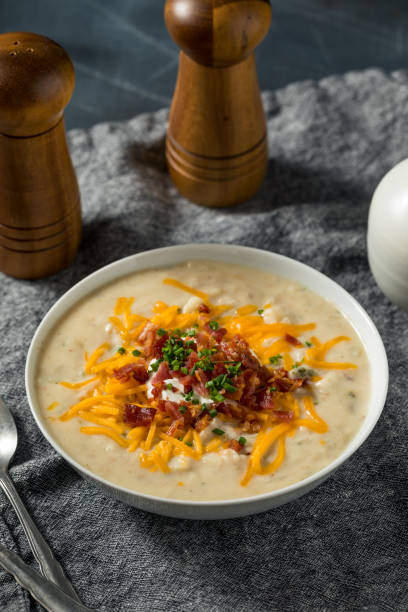 istock Savory Homemade Baked Potato Soup 1457726386