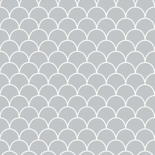 Vector illustration of Seamless Pattern Of Fish Scales