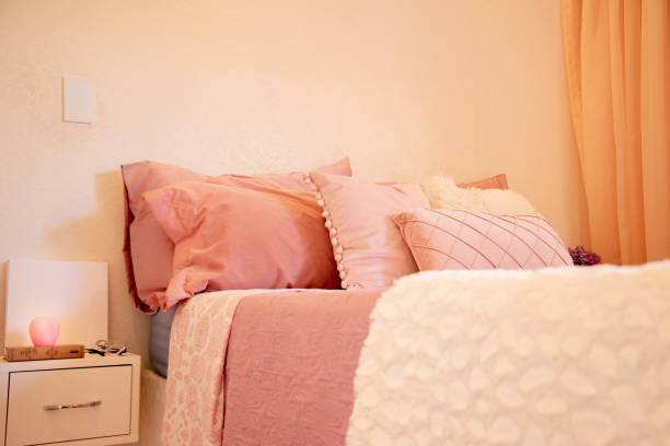 istock Double bedroom modern led lighting and minimalist decor 1457728763