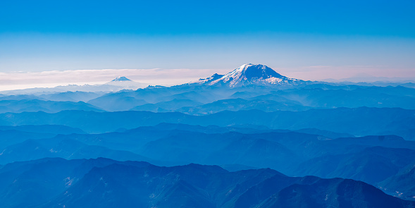 istock An aerial view of Mount Rainier near Seattle, Washington, USA. 1457735196