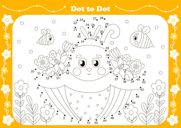 Match Dots Rabbit 90+ Connect The Dots Rabbit Stock Illustrations, Royalty-Free Vector ...