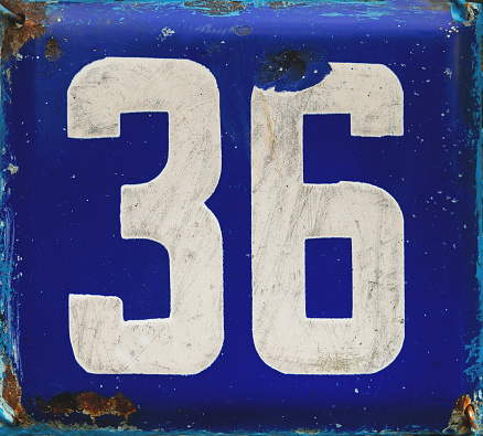 old house address number plate 36