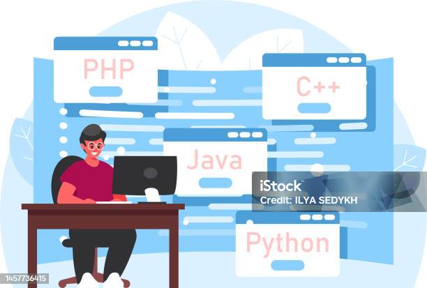Learning Programming Vector Stock Illustration - Download Image Now ...