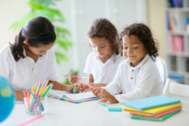istock Kids back to school. Group of children. 1457737695