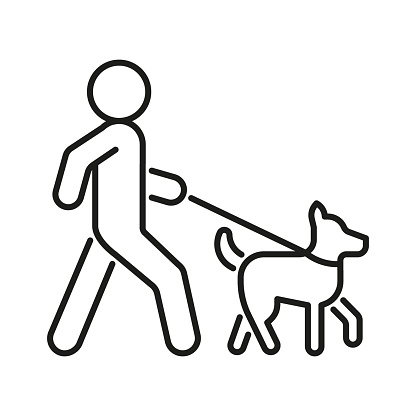 Person walk with suitcase, tourist, line icon. Vacation, journey with bag. Vector outline sign
