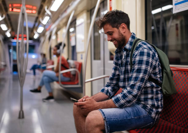 istock Multiethnic people using subway train in the city 1457745903