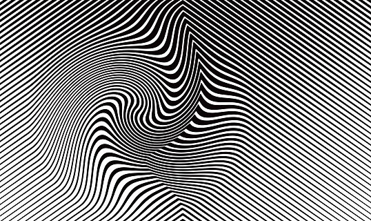 Abstract Background of rippled, wavy lines