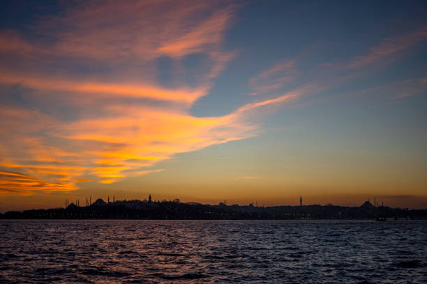 istock Seagulls to Bosphorus at sunset, Istanbul, Turkey 1457747318