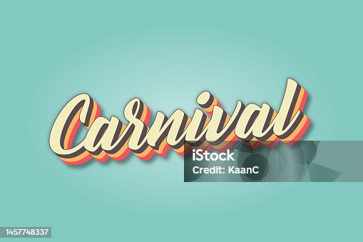 istock Retro Carnival lettering. Vector stock illustration 1457748337