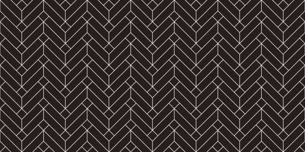 ilustrações de stock, clip art, desenhos animados e ícones de seamless geometric vector pattern - black and white architecture surrounding wall wall