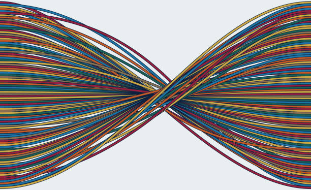 витой строки - cable intertwined nobody technology stock illustrations