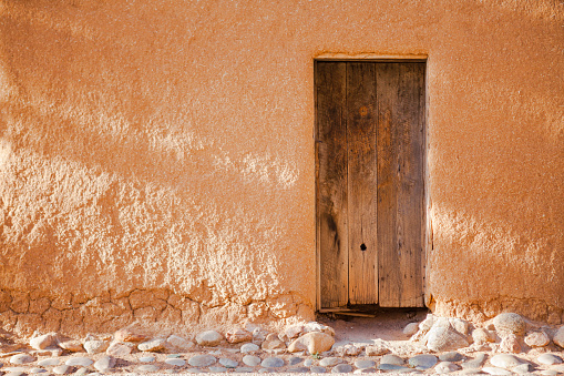 Old door in Santa Fe, New Mexico, USA.