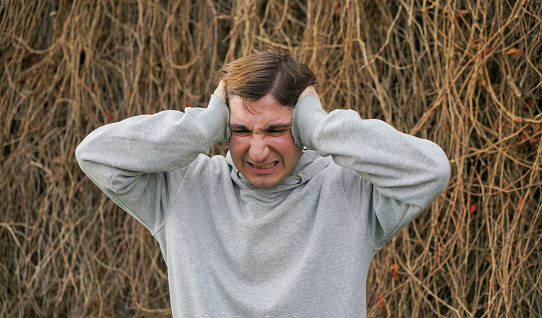 Portrait of an angry young man