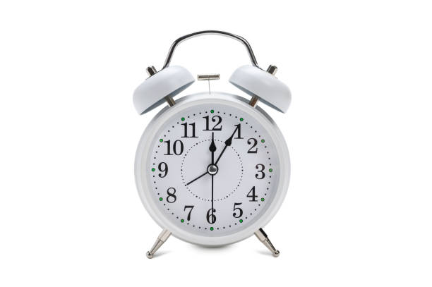 istock White alarm clock on a white isolated background 1457764214