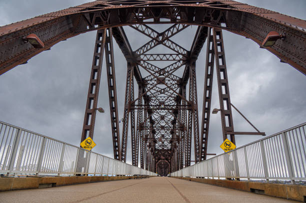 istock Abandoned railroad bridge converted to walking bridge 1457764941