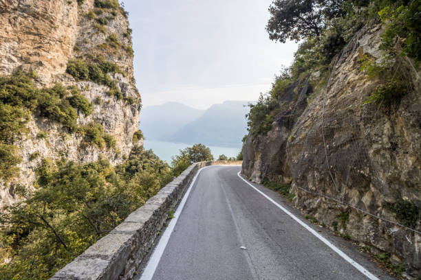 istock Scenic road on Lake Garda 1457774096