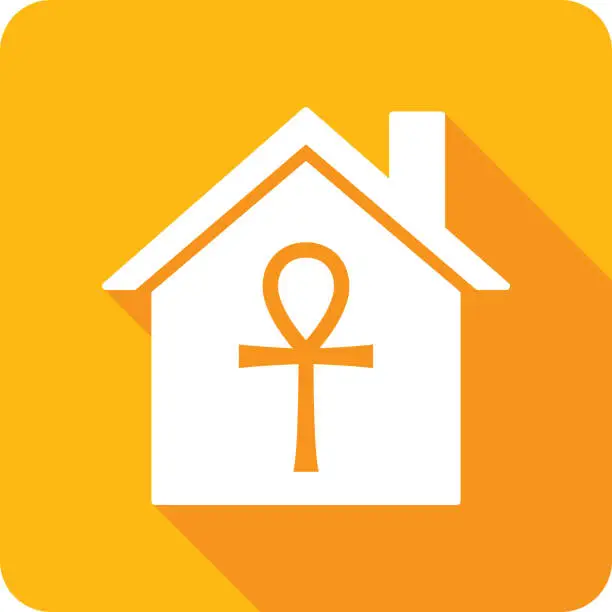 Vector illustration of House Ankh Icon Silhouette