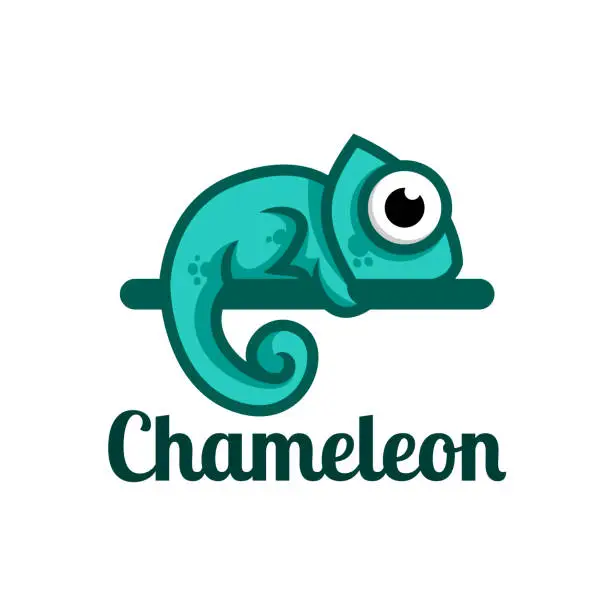 Vector illustration of Chameleon vector design illustration icon