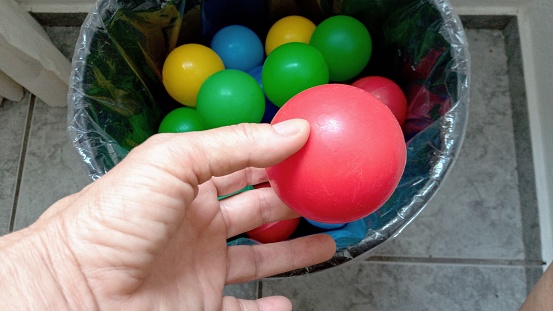 Colorful Ball in the bucket