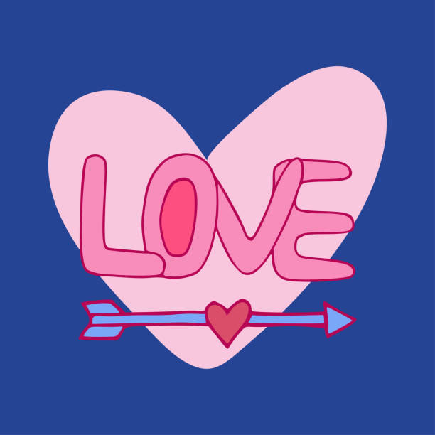 istock Template for Valentine's Day holidays.Vector illustration of a template with heart,love and arrow. Use it as a greeting card, an app, a banner design, or even for a website. 1457785983