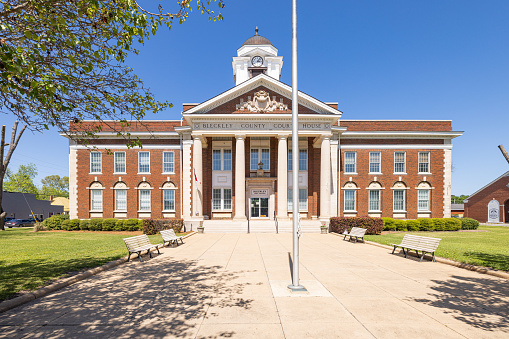 Cochran, Georgia, USA - April 19, 2022: The Bleckley County Courthouse