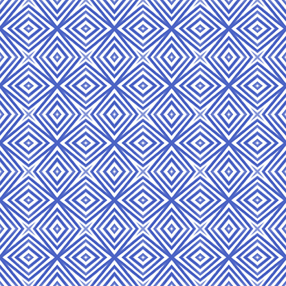 Mosaic seamless pattern. Indigo symmetrical kaleidoscope background. Retro mosaic seamless design. Textile ready cute print, swimwear fabric, wallpaper, wrapping.