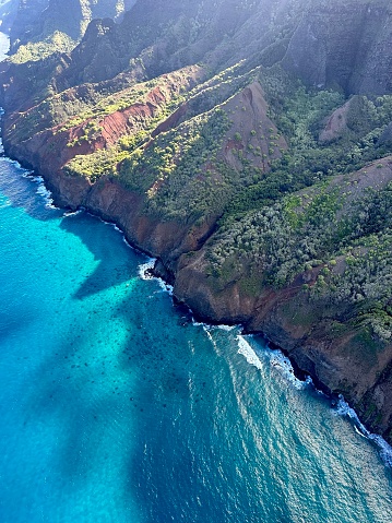 istock Kauai Hawaii Napali Coast from Helicopter 1457800613