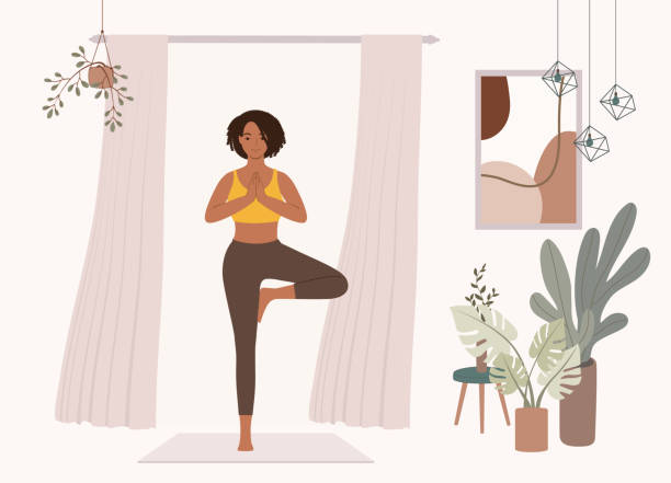 Set Of Woman Doing Yoga Exercises Girl In Many Different Yoga Posestropical  Yoga Fitness Workoutsummer Yogaworkout Vector Illustrations Stock  Illustration - Download Image Now - iStock