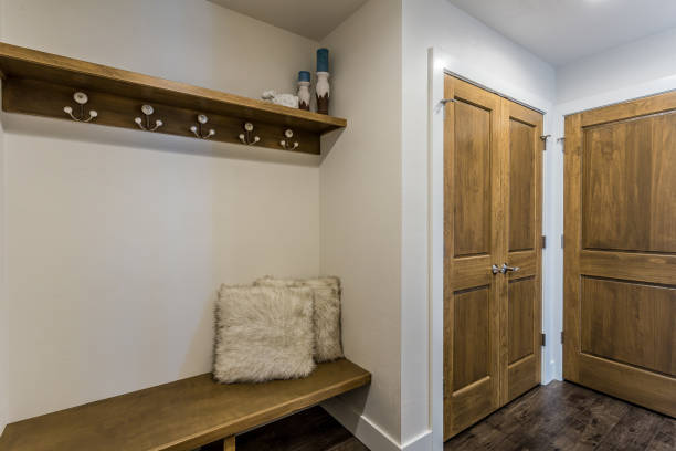 istock Mudroom conveniently near garage 1457804451