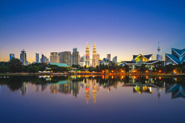 istock Skyline of Kuala Lumpur at night 1457807240