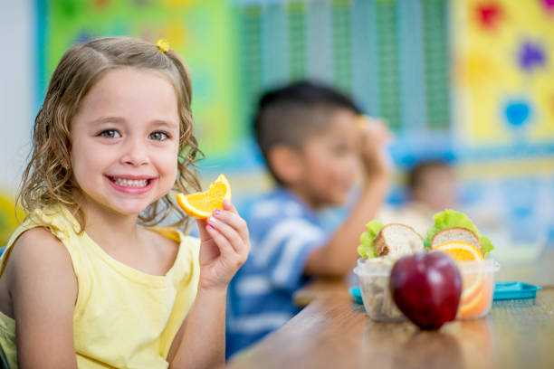 istock Girl Eating her School Lunch 1457807493