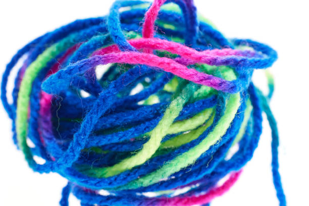 Close-up of colorful yarn.