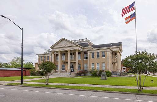 Fitzgerald, Georgia, USA - April 17, 2022: The Ben Hill County Courthouse