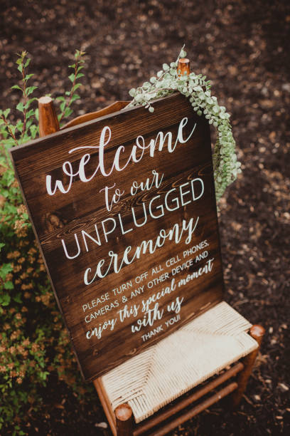 istock Unplugged wedding ceremony sign 1457817493
