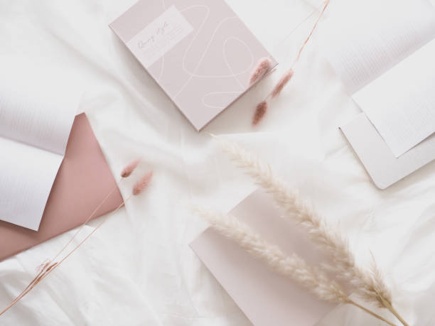 istock Image of cute reading in white and pink beige 1457818630