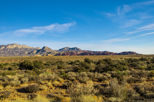 A landscape view of Red Rock Canyon in Las Vegas, Nevada