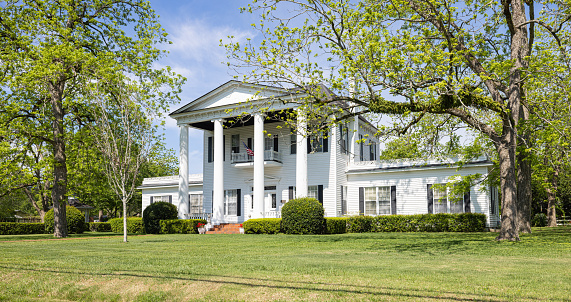 Nashville, Georgia, USA - April 17, 2022: The Historical Houses on Dogwood Drive