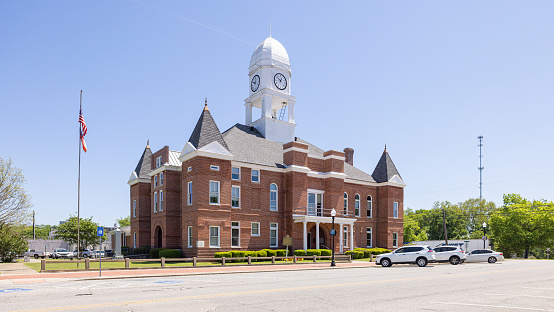 Oglethorpe, Georgia, USA - April 19, 2022: The Macon County Courthouse