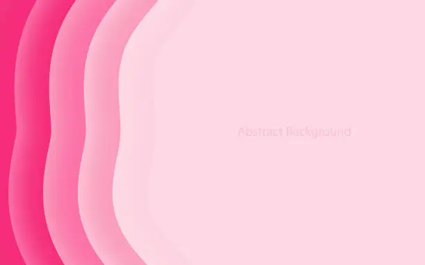 Vector illustration of Abstract hot pink Love Valentine palate wave papercut theme palate for wallpaper template, cover, web banner, sale background presentation. Love Valentine concept.