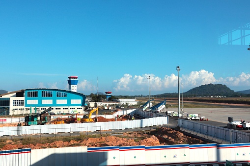 view of batam airport, indonesia.