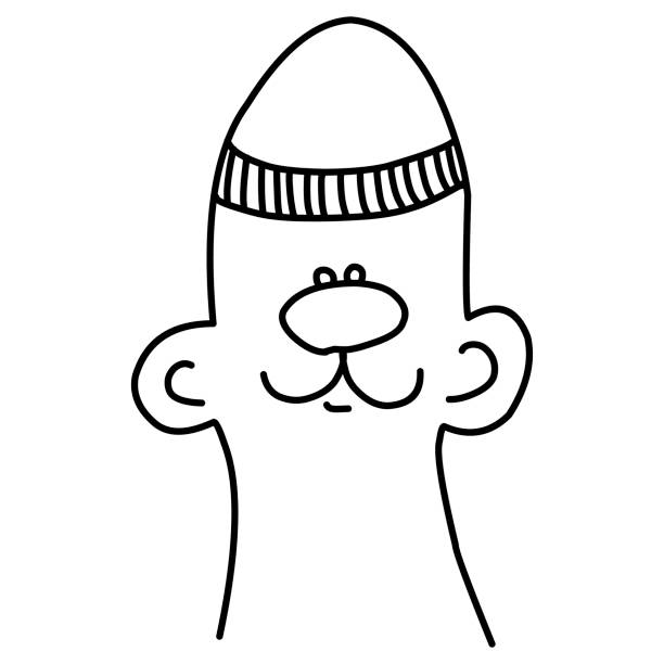 ilustrações de stock, clip art, desenhos animados e ícones de funny face on a white background, character, emotions - funnyface