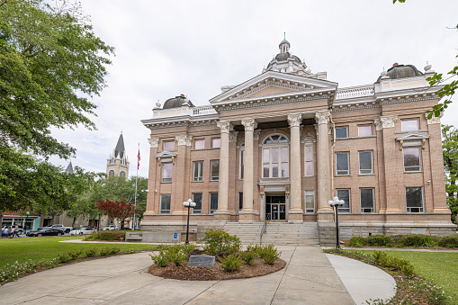 Valdosta, Georgia, USA - April 16, 2022: The Lowndes County Courthouse