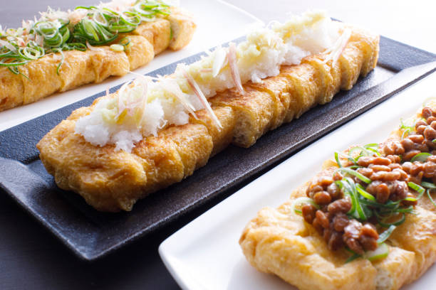 Japanese processed foods made from soybeans, tofu, fried tofu, and other vegan foods
