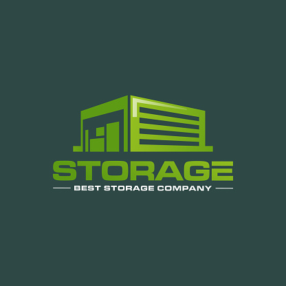 Illustration vector graphic of self storage company logo design template